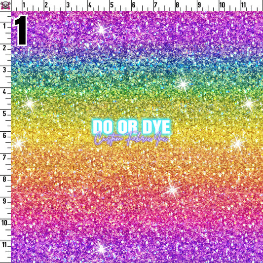 Rainbow Glitter Ombre's & Stripes ALL COLORS