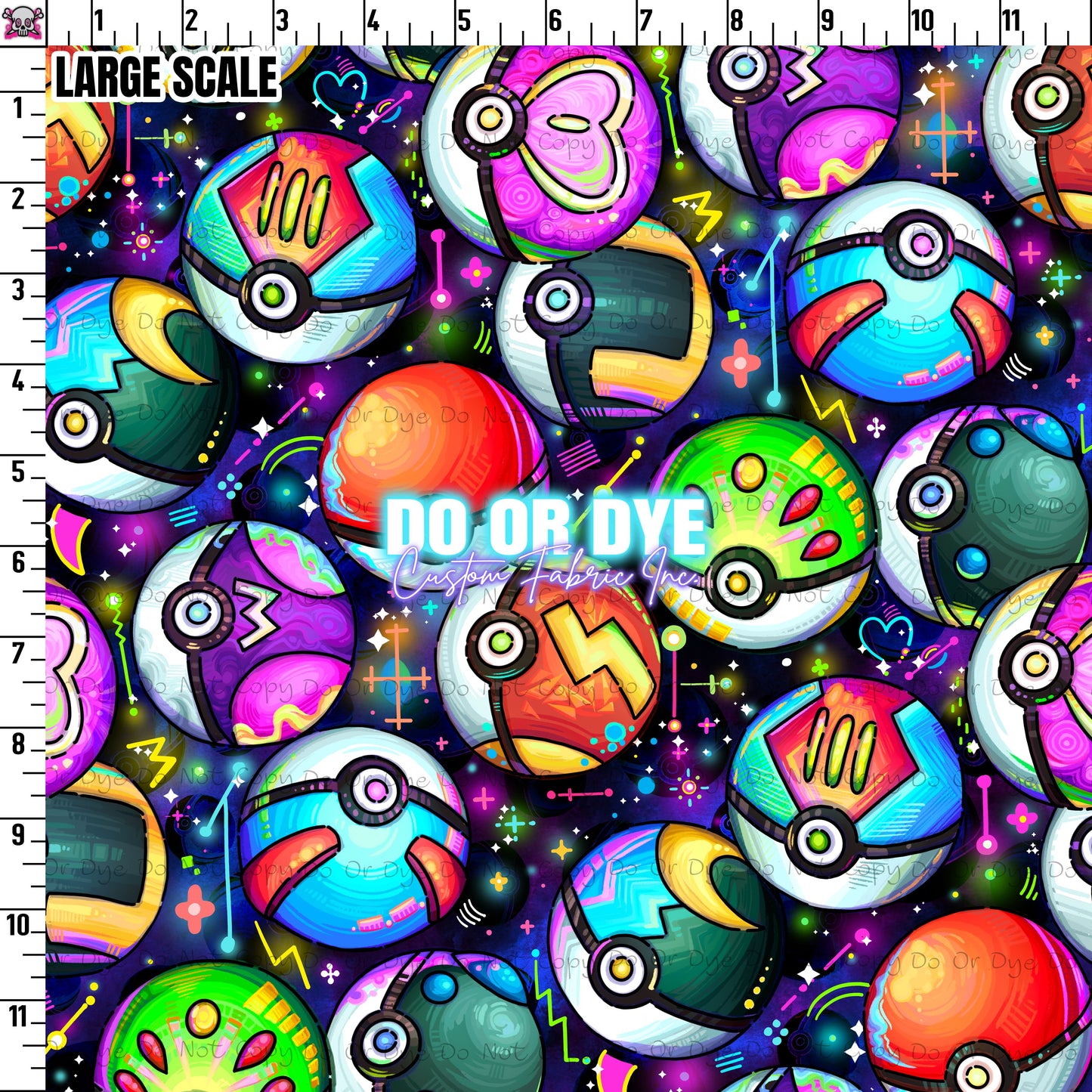 Watercolor Neon Pok'e Balls