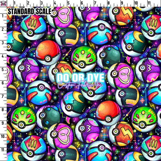 Watercolor Neon Pok'e Balls
