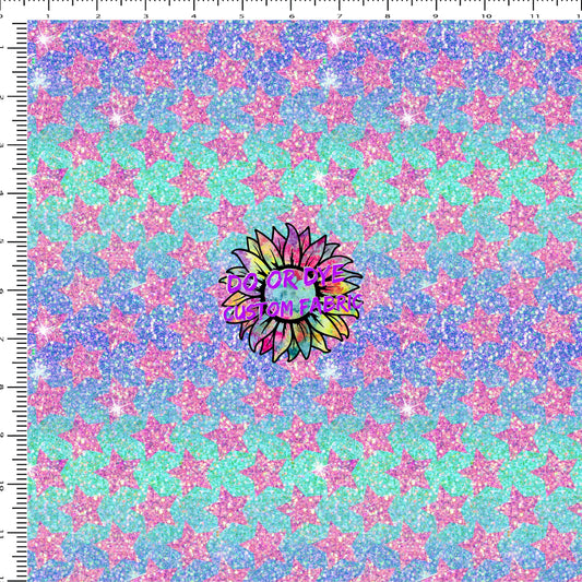 Turquoise Periwinkle Stars - RTS