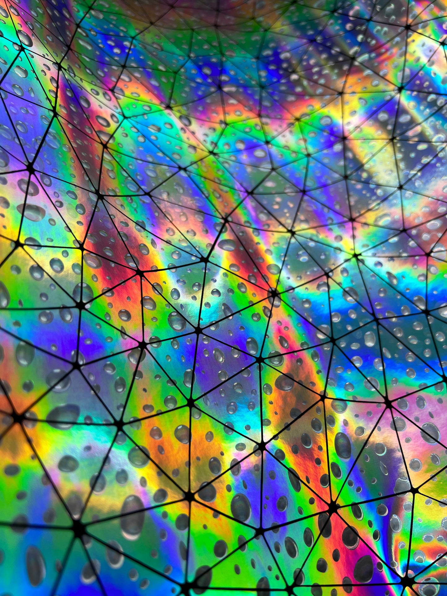 RETAIL Printed Holographic Hexagons .65mm Soft Back VINYL