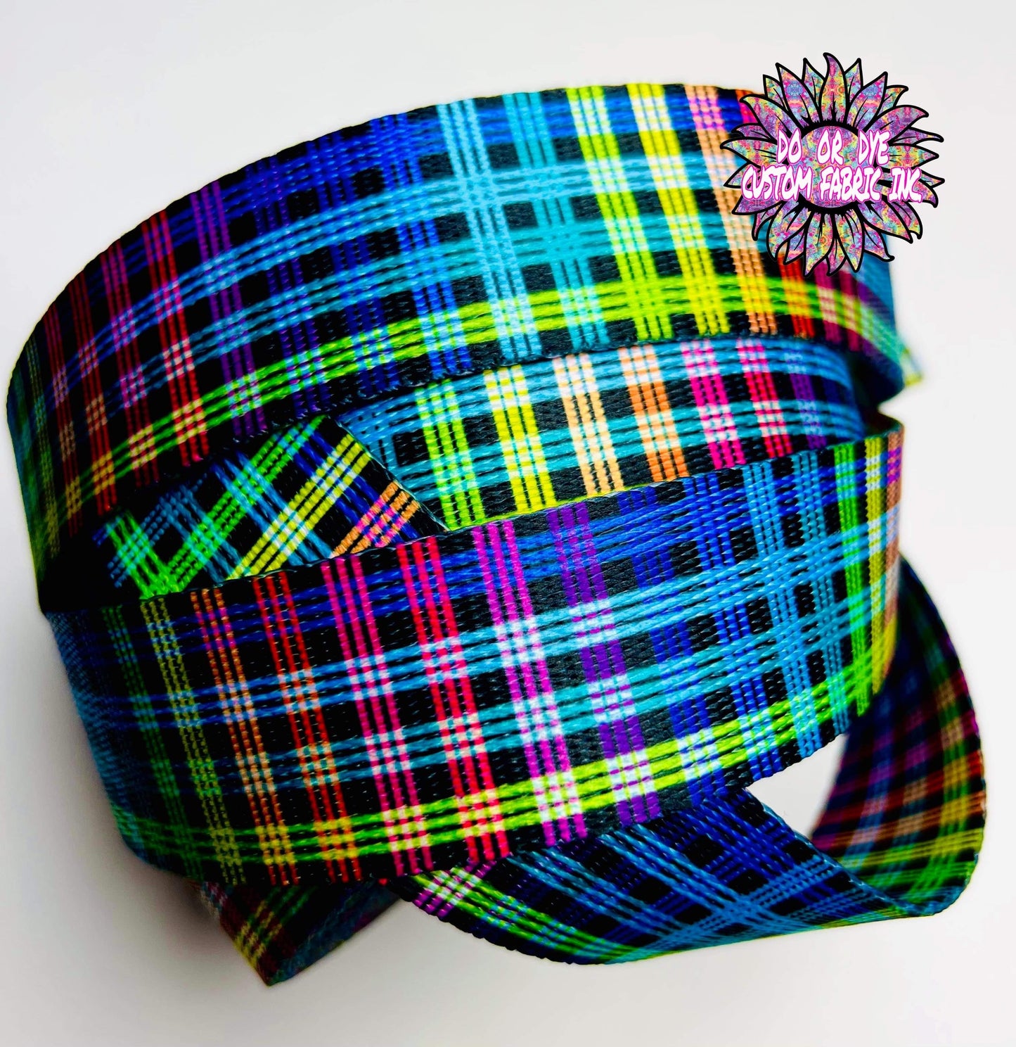 Rainbow Plaid Webbing RETAIL