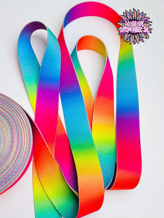 Pastel-ish Rainbow Ombre Webbing RETAIL