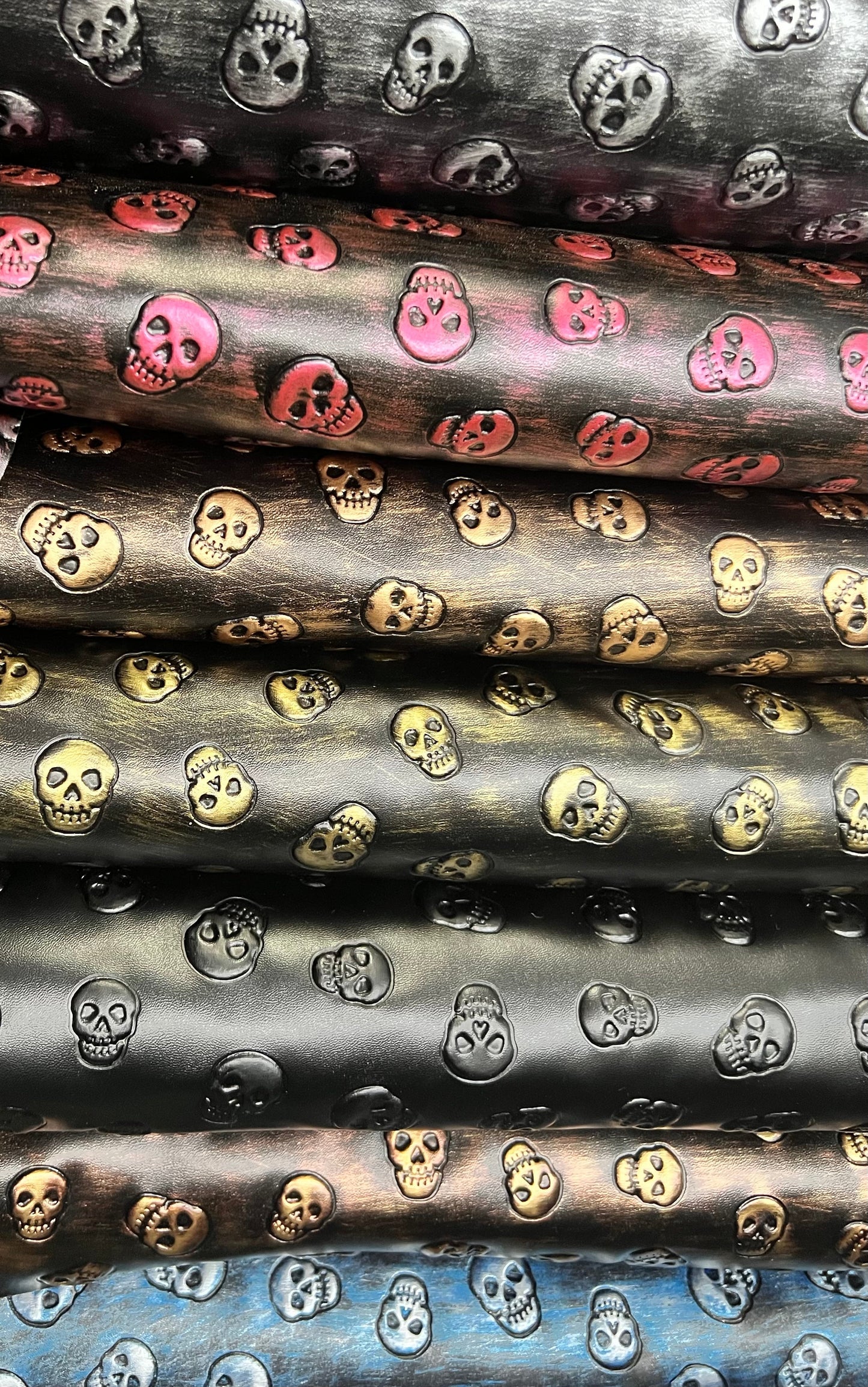 RETAIL Embossed Skulls .8mm Soft Back VINYL