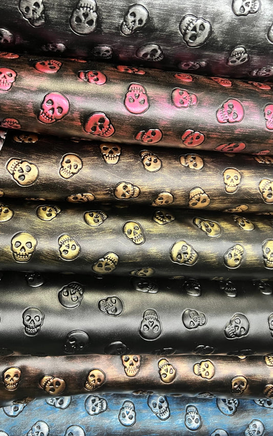 RETAIL Embossed Skulls .8mm Soft Back VINYL