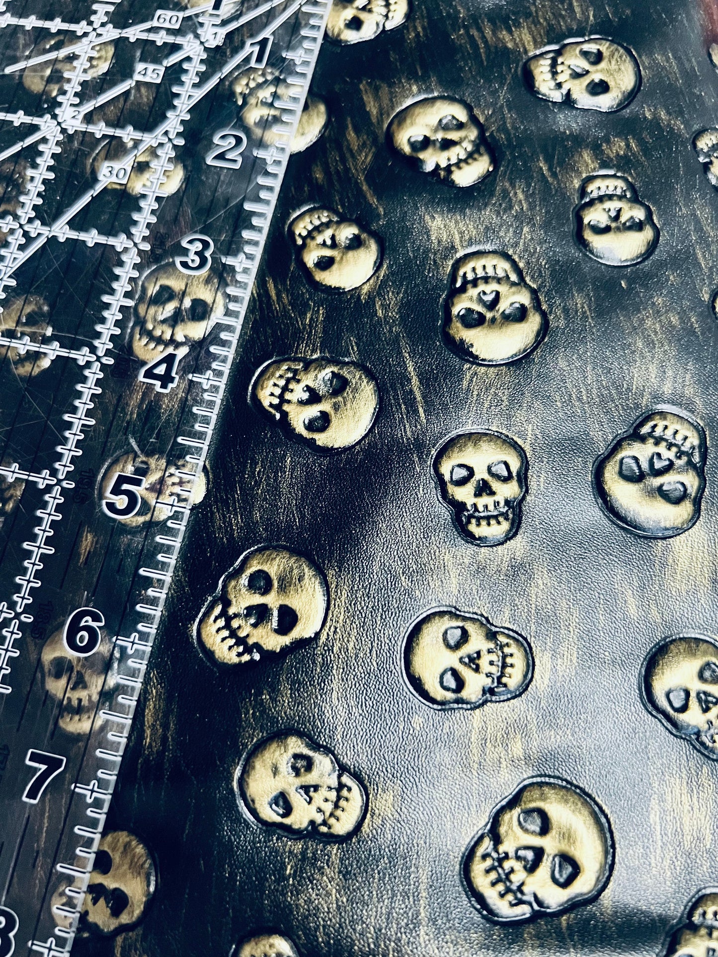 RETAIL Embossed Skulls .8mm Soft Back VINYL