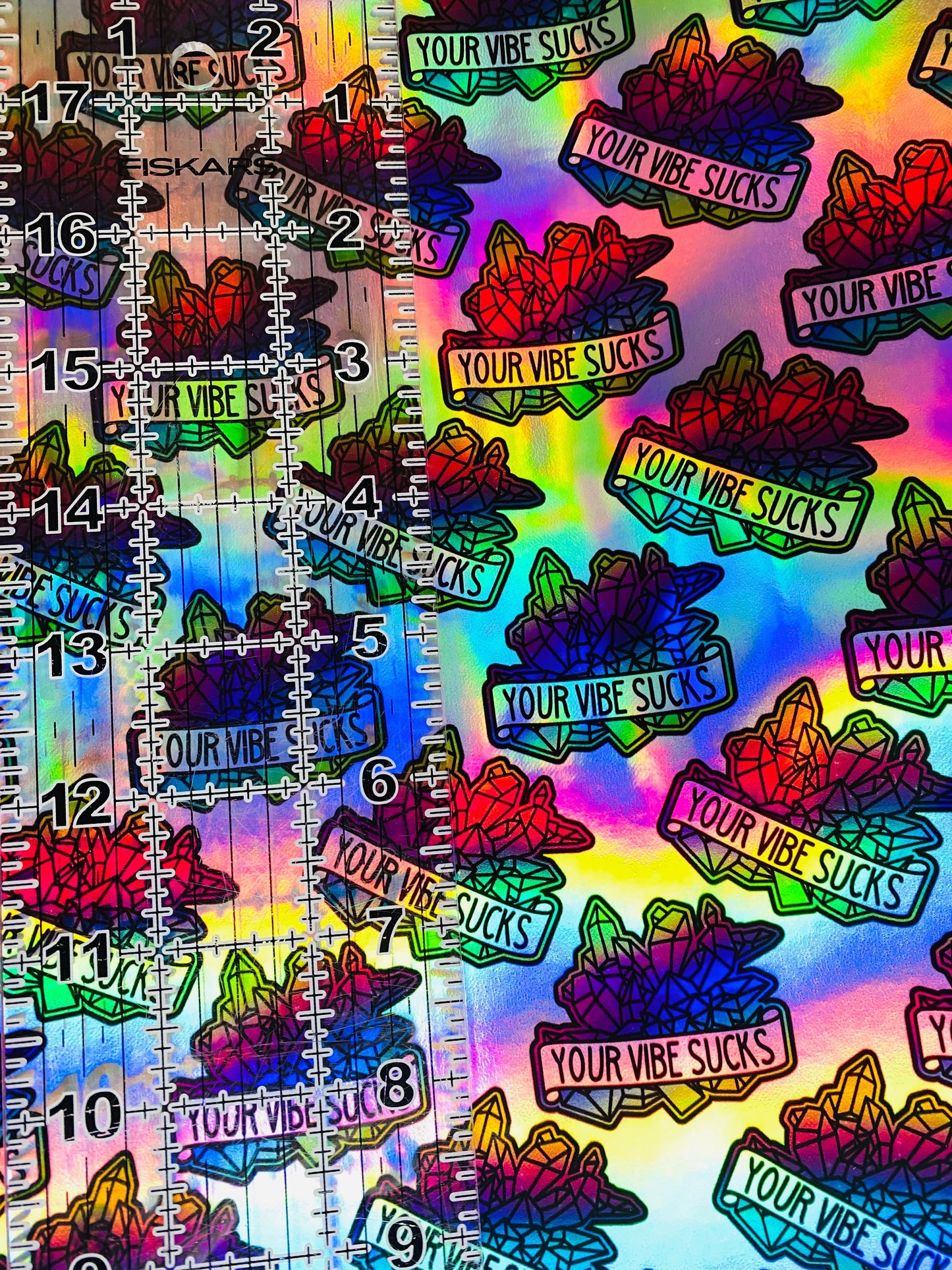 RETAIL Printed Holographic .5mm Soft Back VINYL