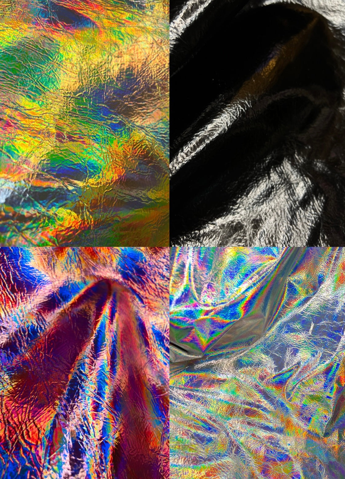 RETAIL Crinkled Foil Holographic .8mm Soft Back VINYL