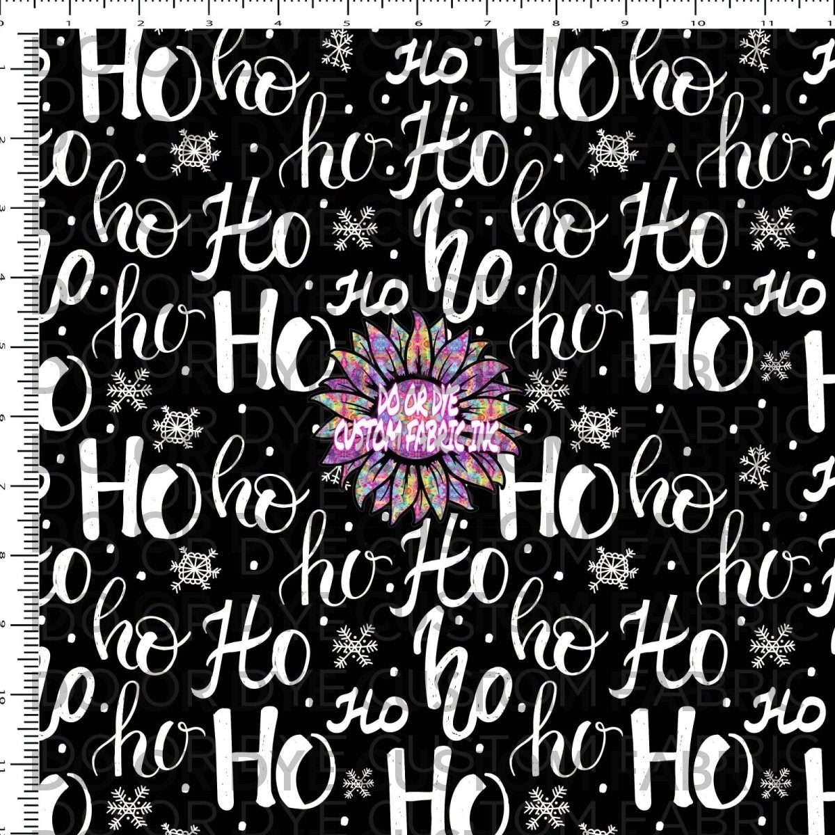 Ho Ho Ho Black and White