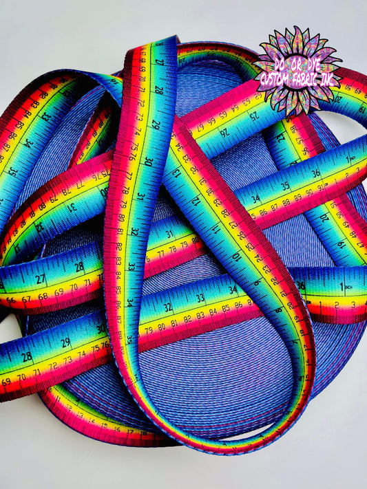 Measuring Tape Neon Rainbow Ombre Webbing RETAIL