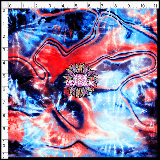 Red White Blue Tie Dye