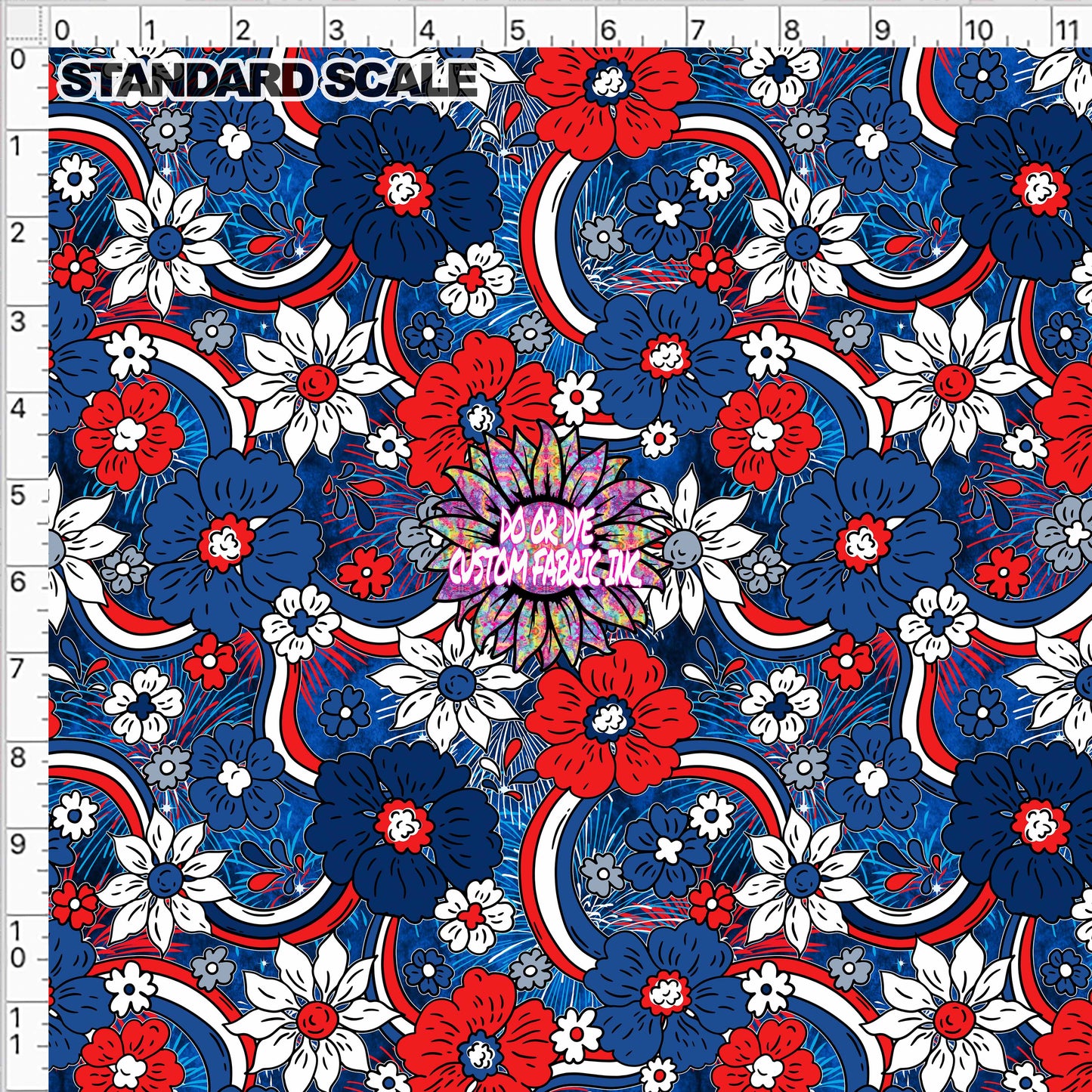 Retro Red White and Blue