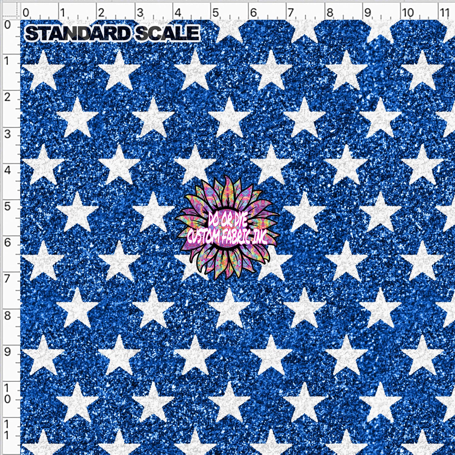 White Blue Glitter Stars