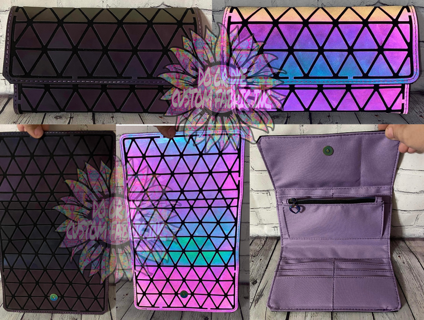 Light Reflective Tri Fold Wallet Pattern Piece RETAIL