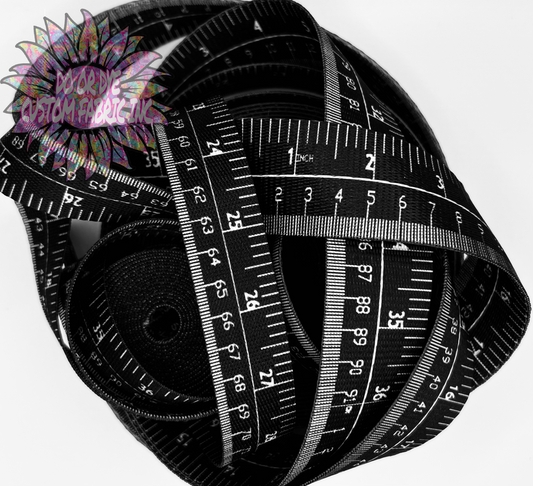 Measuring Tape Black and White Webbing RETAIL