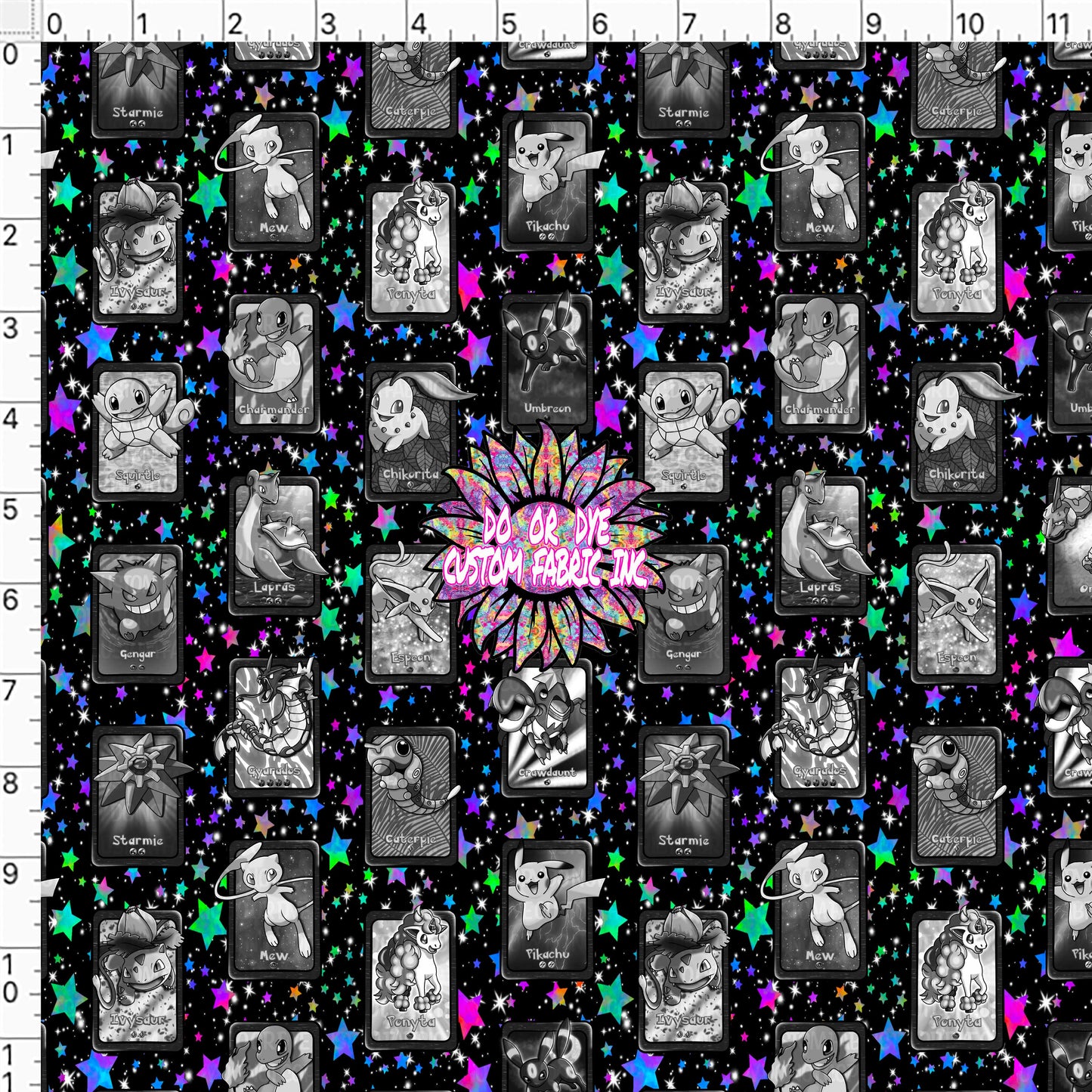 Poke Party Monochrome Cards On Stars