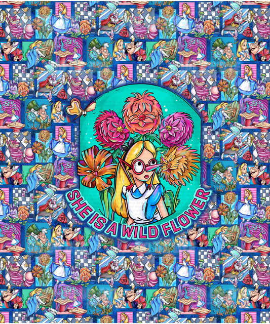 Alice Wild Flower Comic Blanket Panel