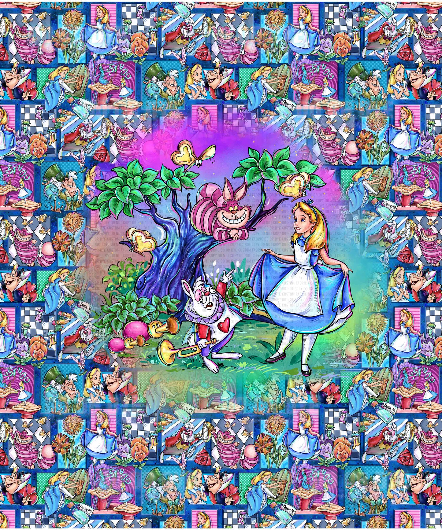 Alice Comic Blanket Panel