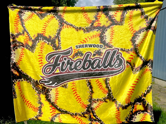 Fireballs 50x60 Throw Blanket