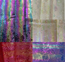Load image into Gallery viewer, RETAIL Embossed Ombre Iridescent Roses .7mm Soft Back VINYL
