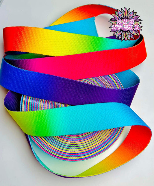 Neon Rainbow Ombre Webbing New Addition RETAIL