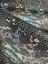 Load image into Gallery viewer, RETAIL Holographic Snake Skin On Vegan Leather .7mm Soft Back VINYL
