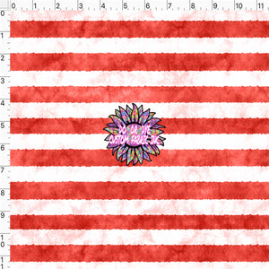 Red White Watercolor Stripe