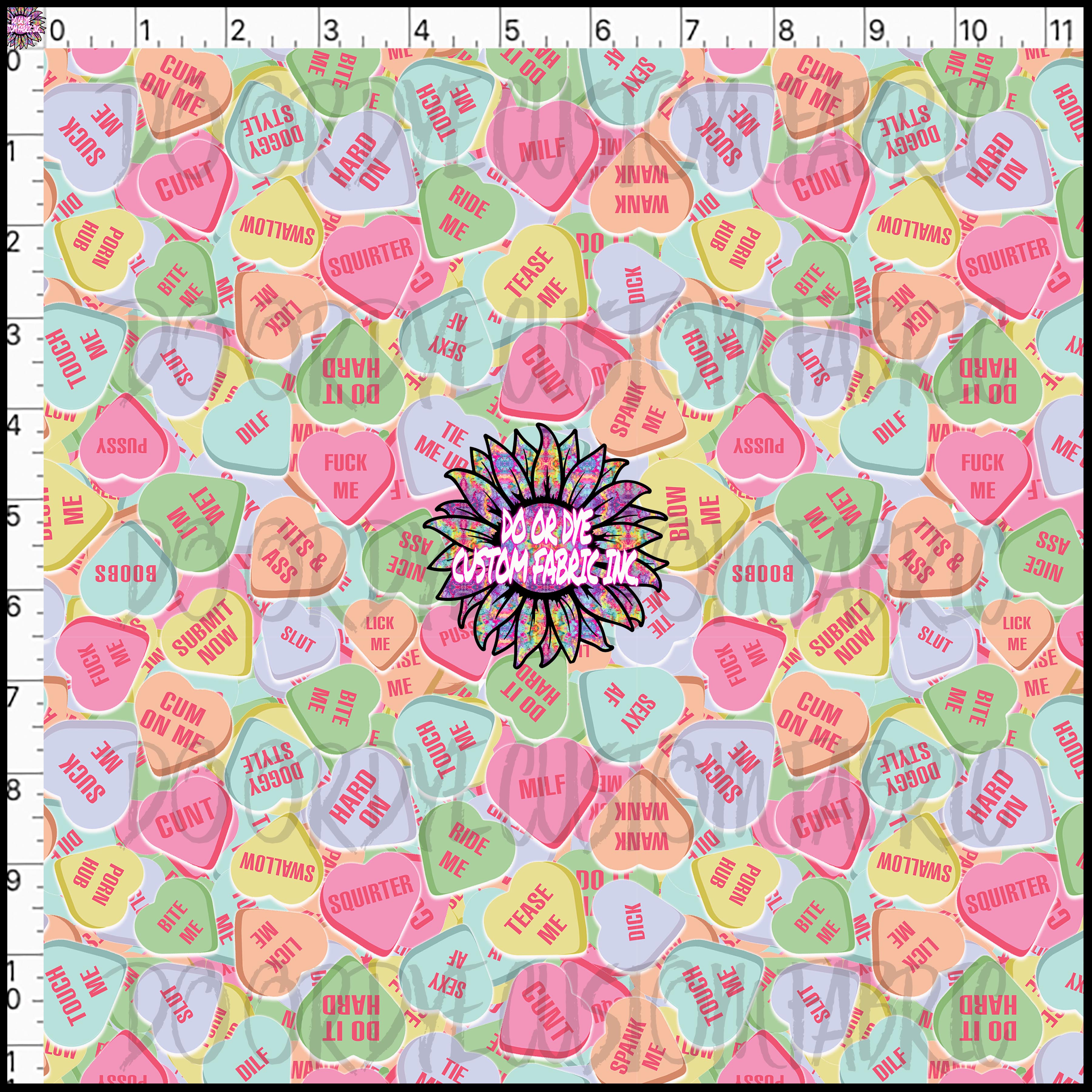 Dirty Convo Hearts Stacked DOD EXCLUSIVE – Do or Dye Custom Fabric