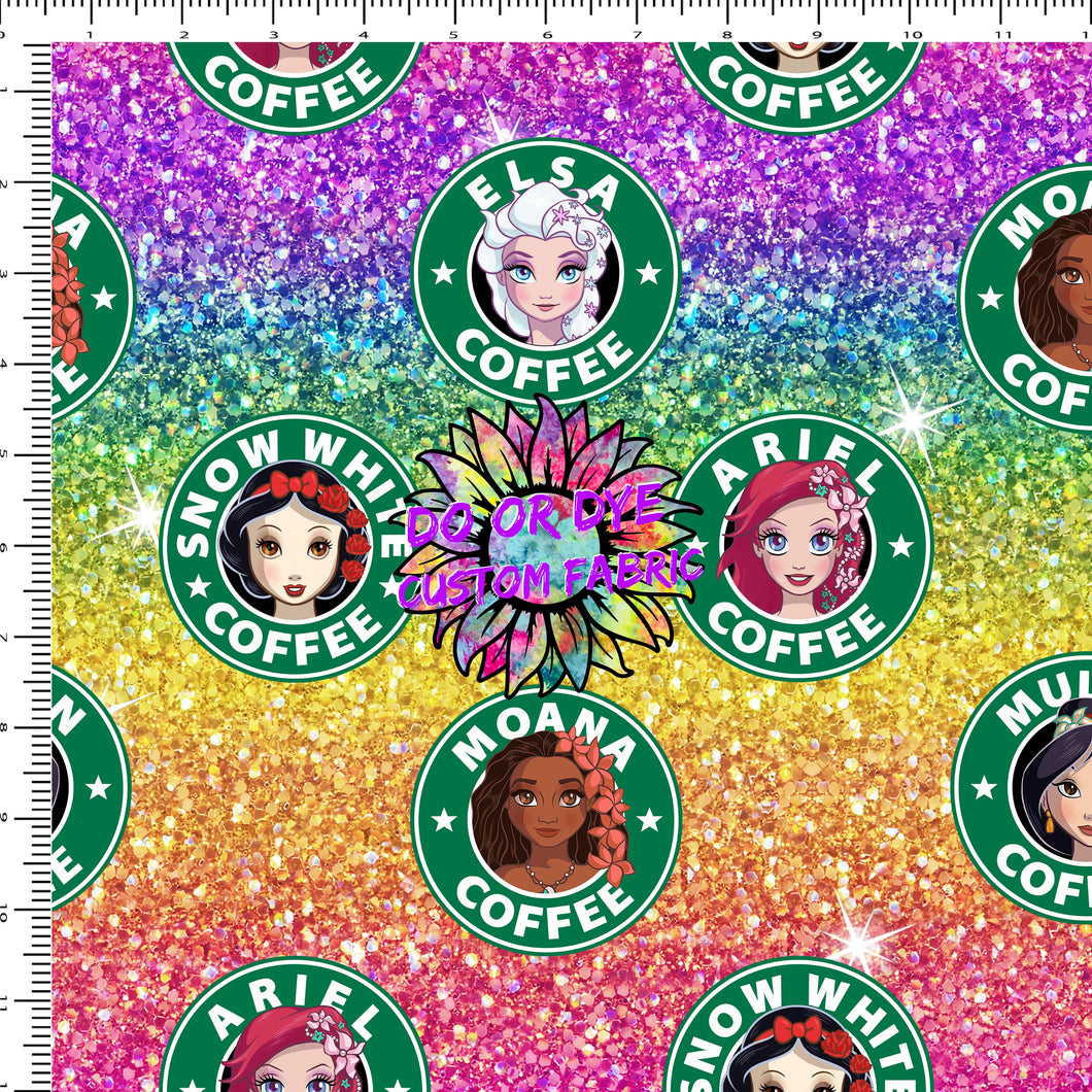 Princess Coffee Rainbow Glitter DOD EXCLUSIVE